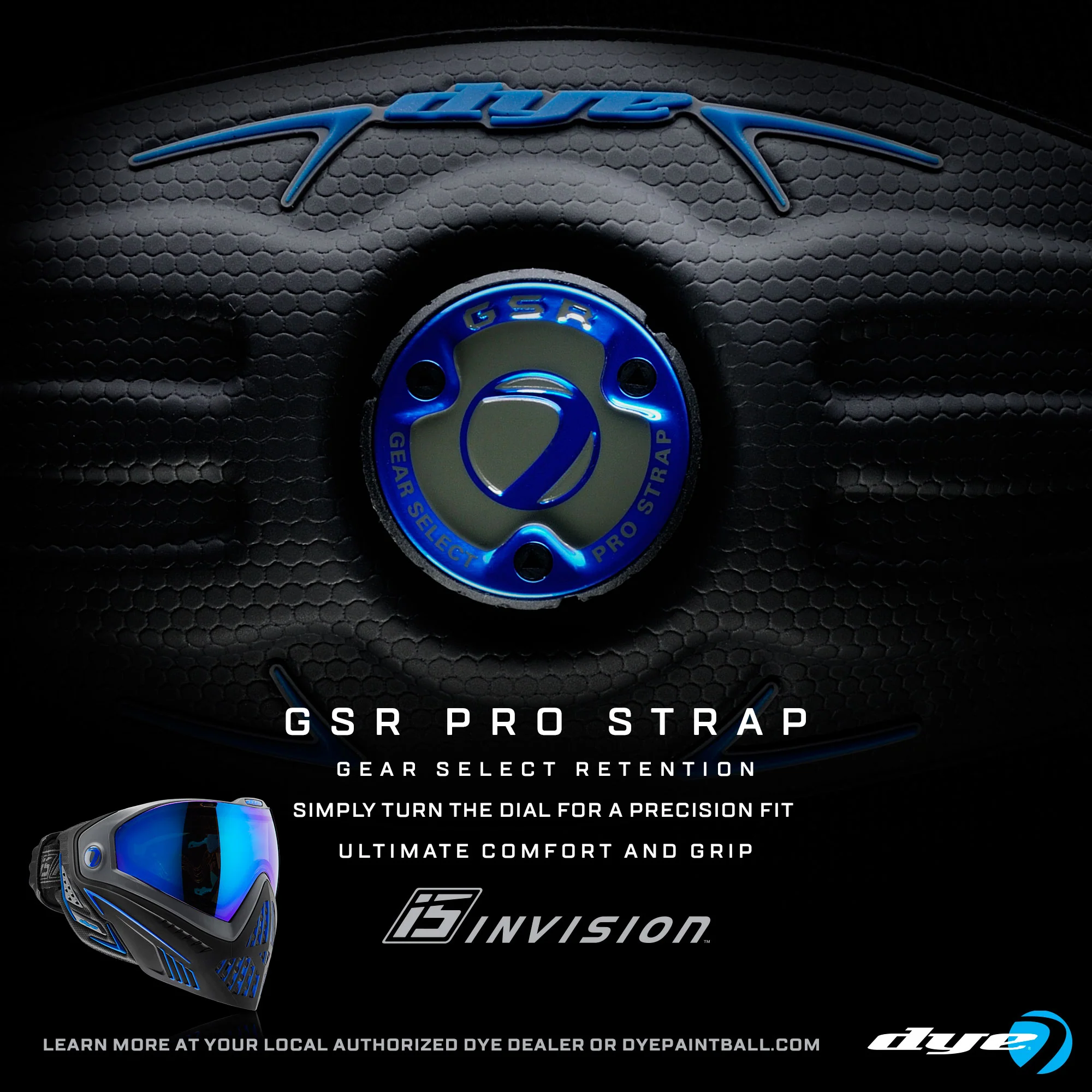 DYE GSR Pro Strap – Precision Fit Strap for i5 Paintball Goggles - Image 6