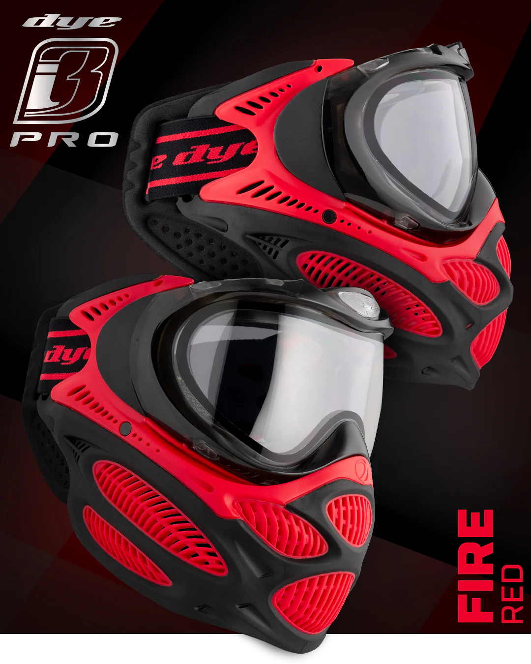 DYE i3 PRO GOGGLE - FIRE RED - Image 4